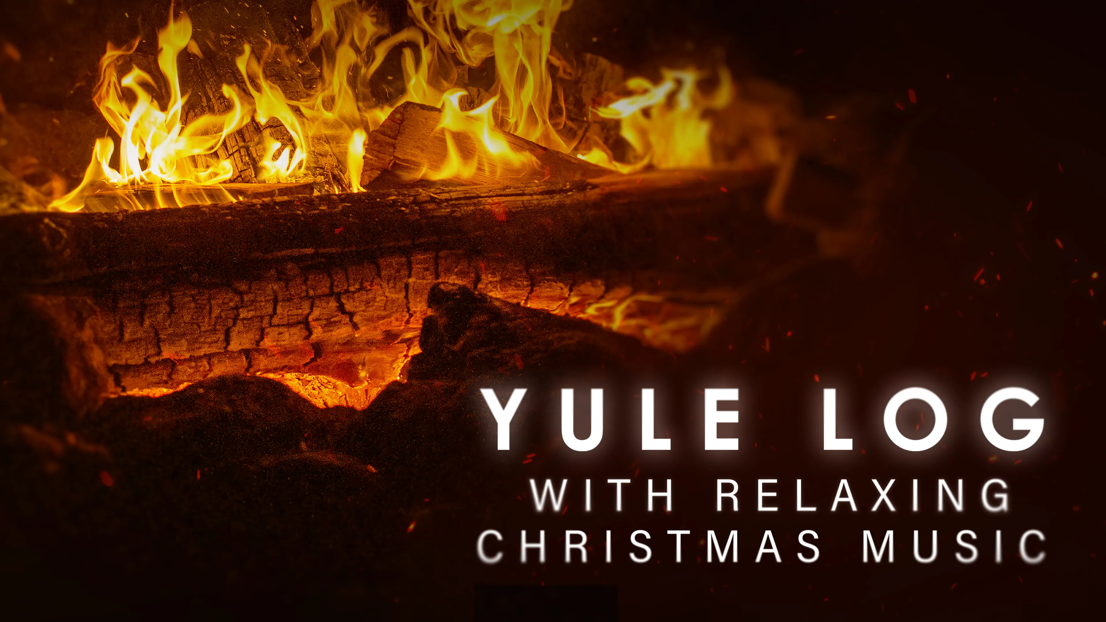 Relaxing Yule Log with Christmas Music poster